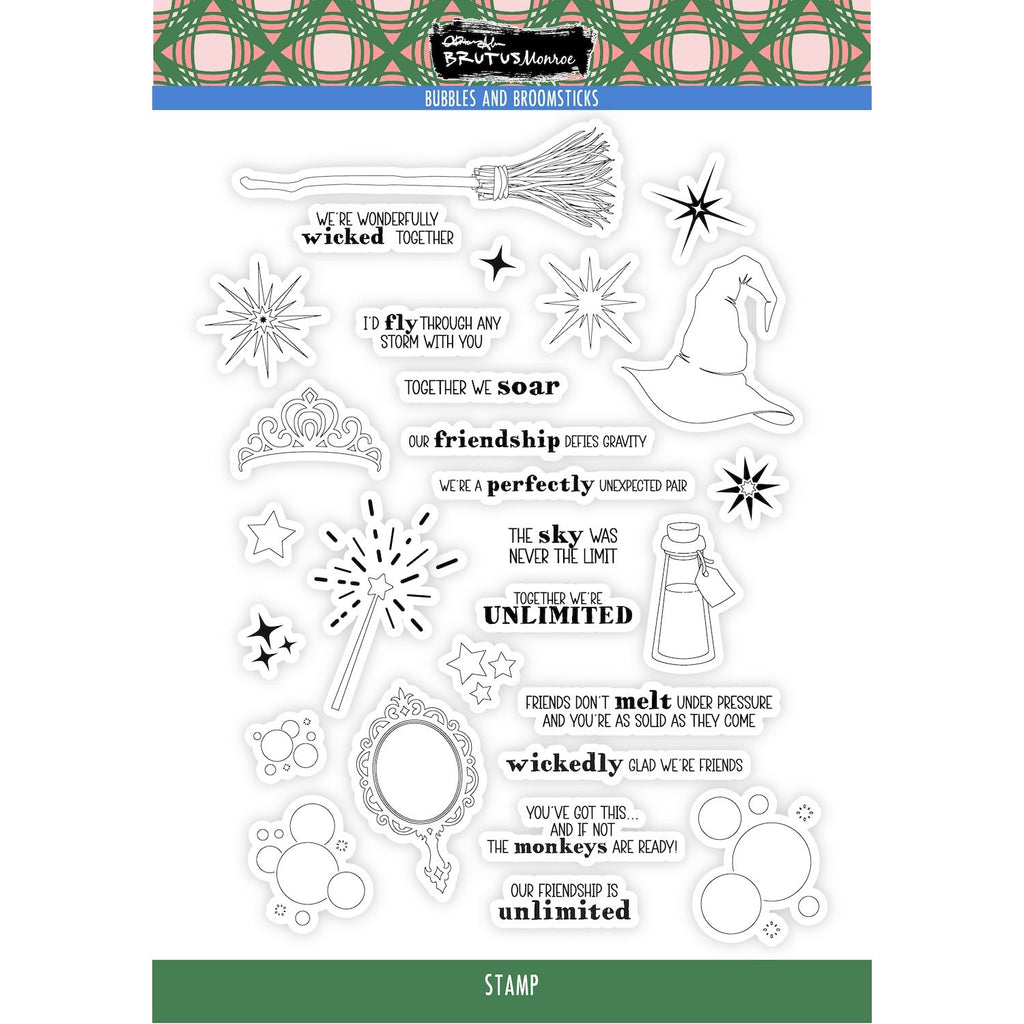 Brutus Monroe Bubbles and Broomsticks Clear Stamps bru1251