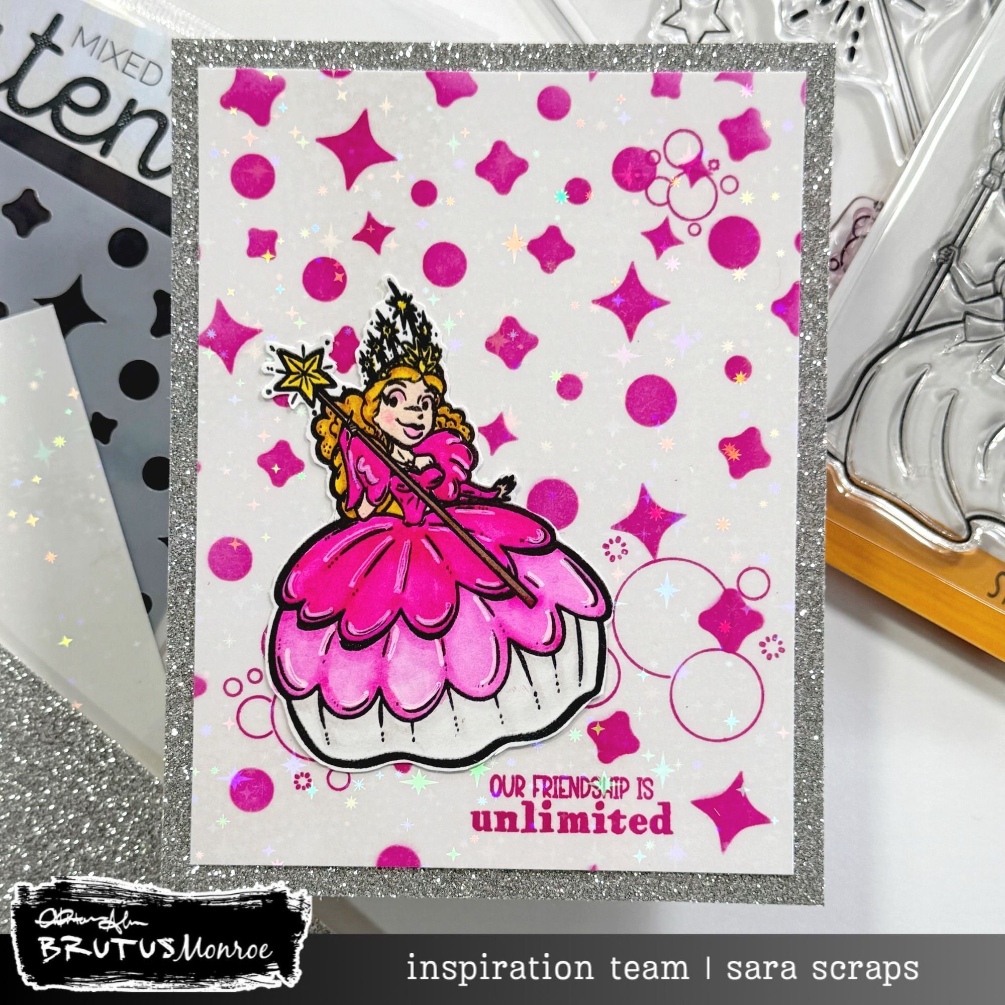 Brutus Monroe Bubbles and Broomsticks Clear Stamps bru1251 bubbles