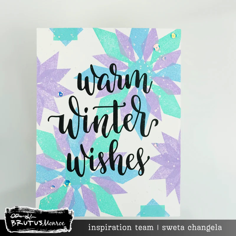 Brutus Monroe Build a Quilt Clear Stamps bru5763 winter