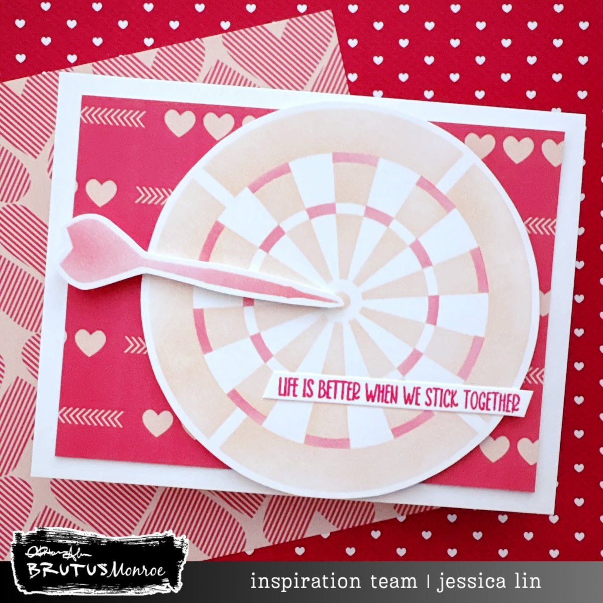 Brutus Monroe Bullseye A2 Layering Stencils bru9893 hearts