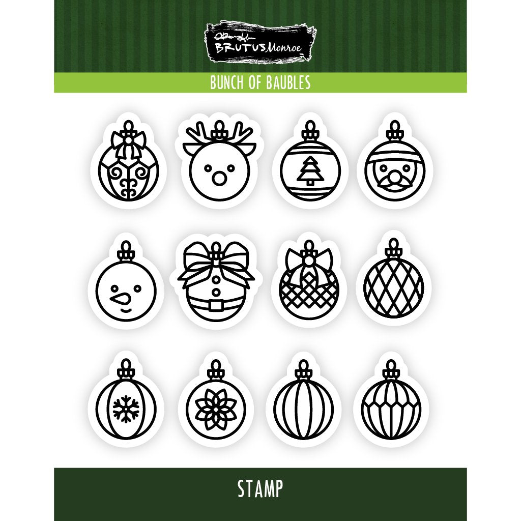 Brutus Monroe Bunch of Baubles Clear Stamp Set bru0455