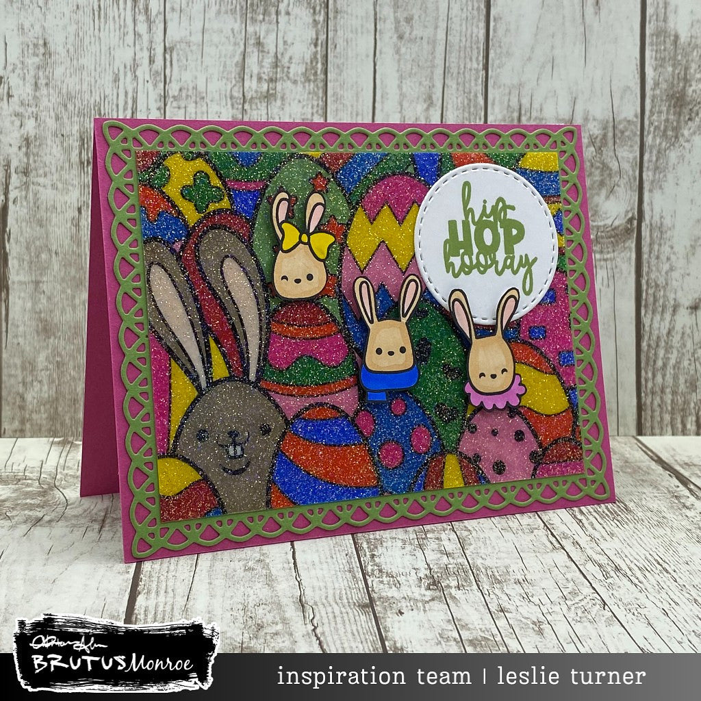 Brutus Monroe Bunny Background Clear Stamps bru9144 bunnies
