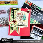 Brutus Monroe Candied Christmas 6x6 Paper Pad bru9374 stripped stars mouse decorating tree red merry christmas card annie collins