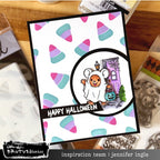 Brutus Monroe Candy Corn 6x6 Layering Stencils bru5141-2 colored candy mouse as ghost happy halloween card jennifer ingle