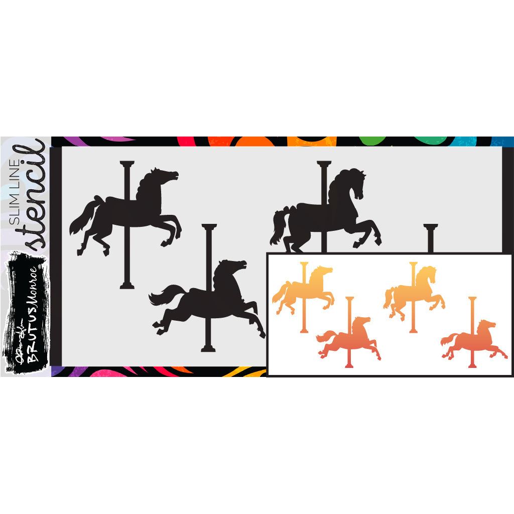 Brutus Monroe Carousel Slimline Stencil bru2704-2