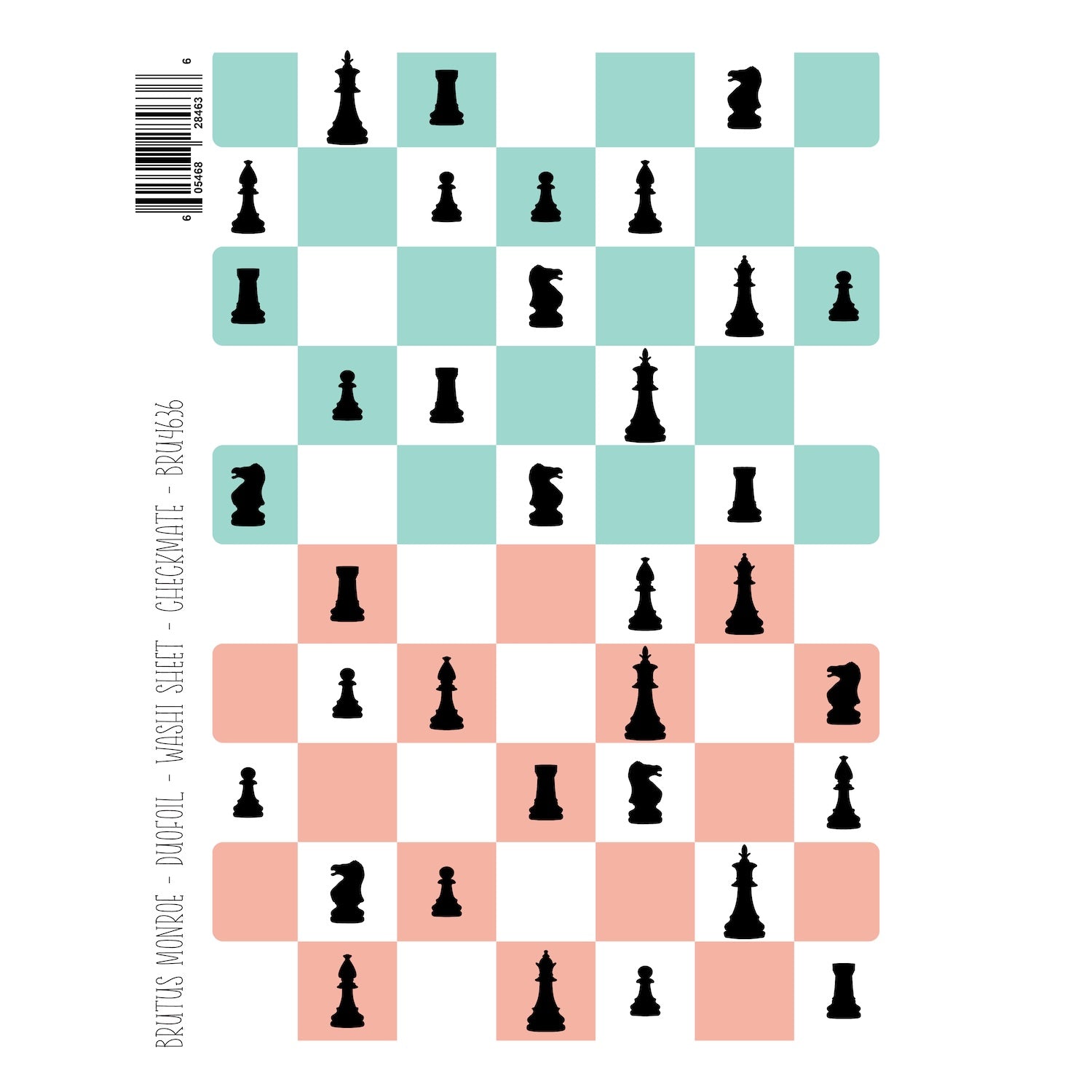 Brutus Monroe Checkmate DuoFoil Washi Sheets bru4636