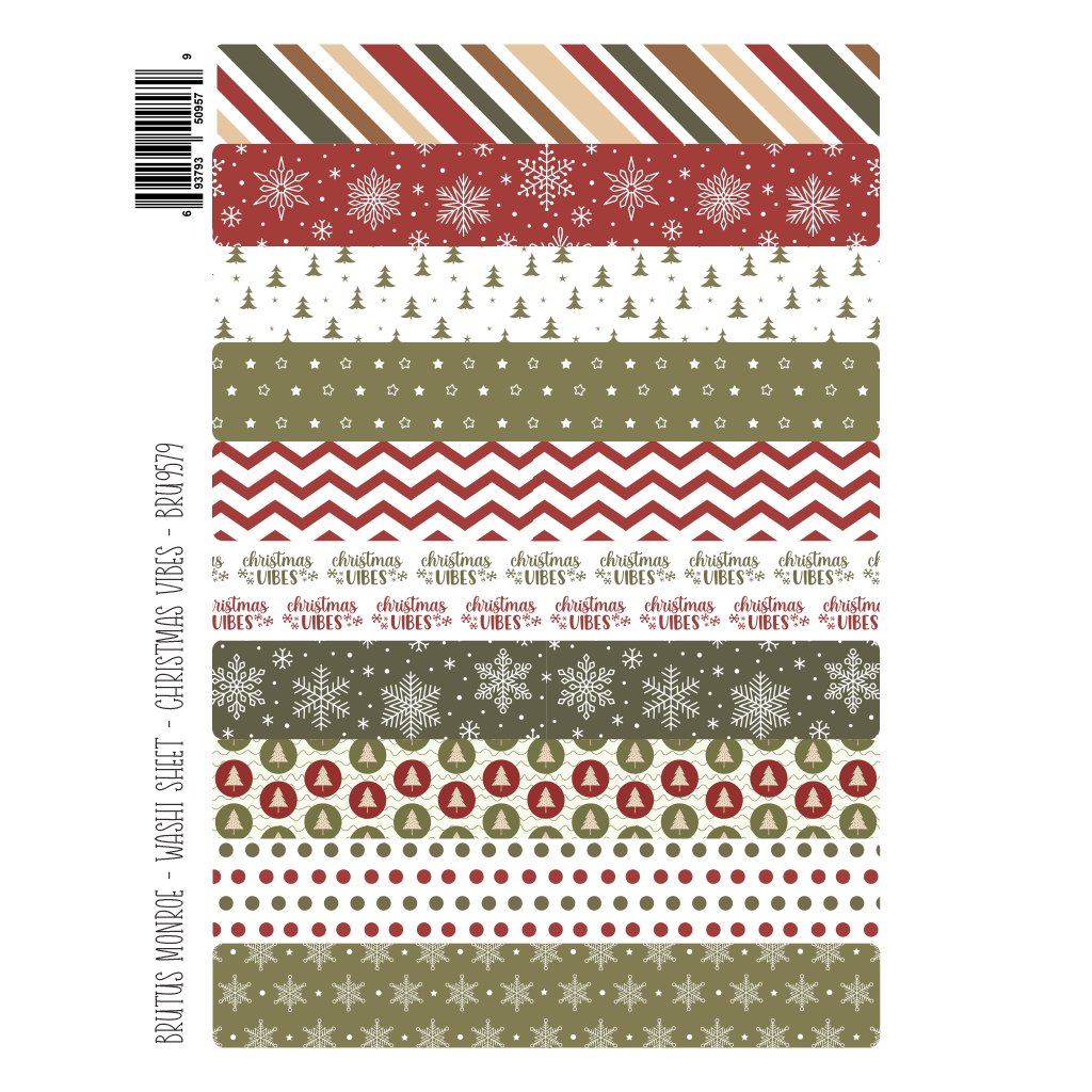 Brutus Monroe Christmas Vibes Washi Sheets bru9579