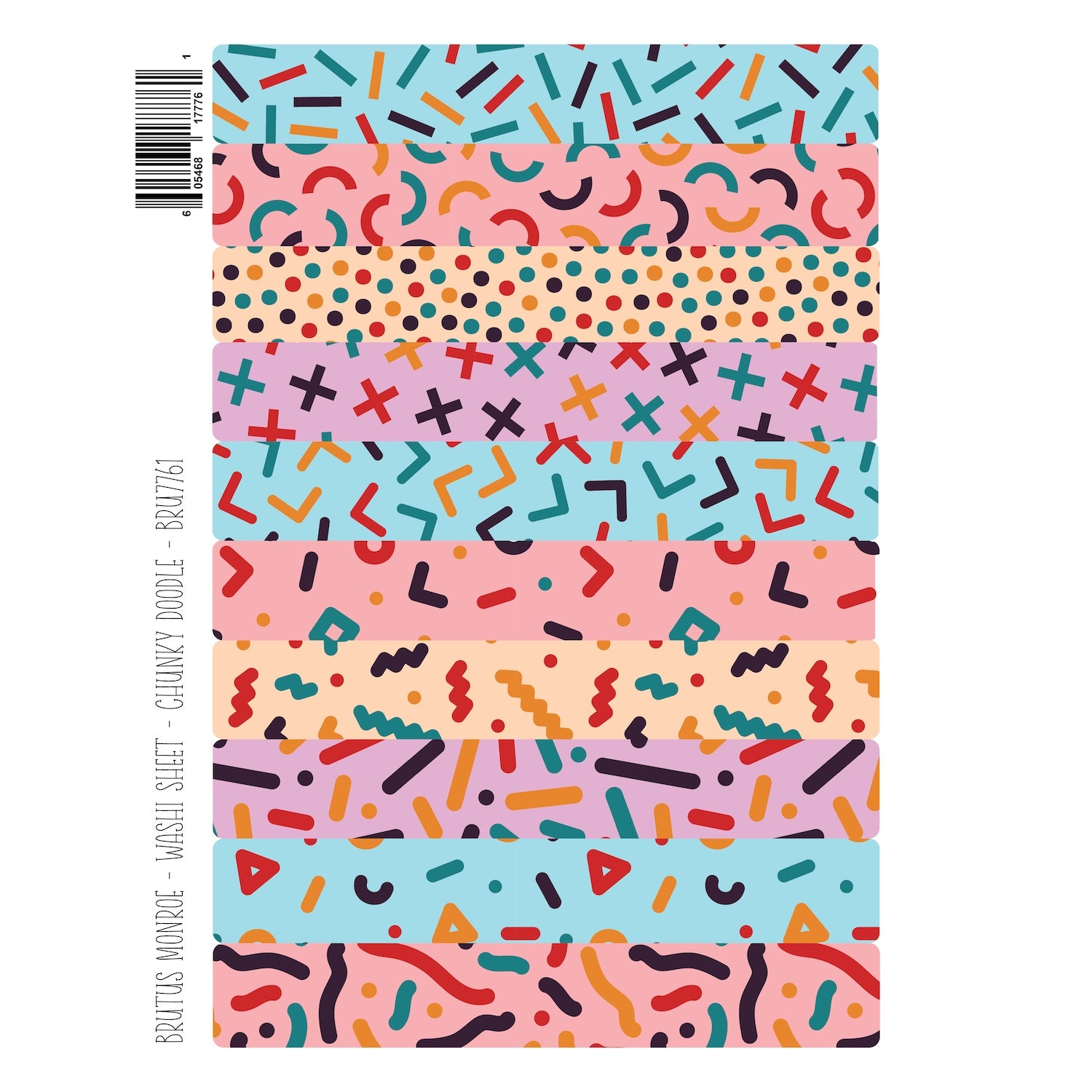 Brutus Monroe Chunky Doodle Washi Sheets bru7761