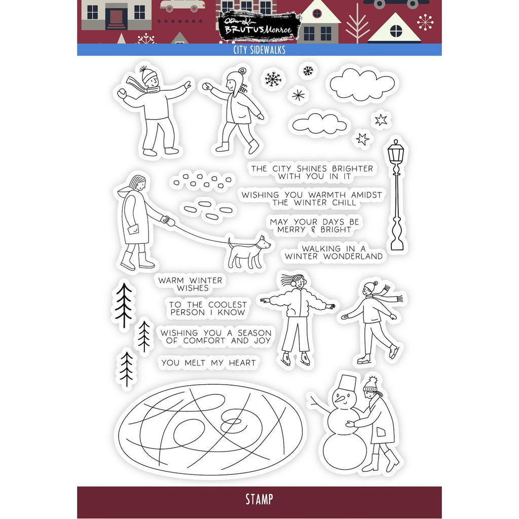 Brutus Monroe City Sidewalks Clear Stamp Set bru6370-2
