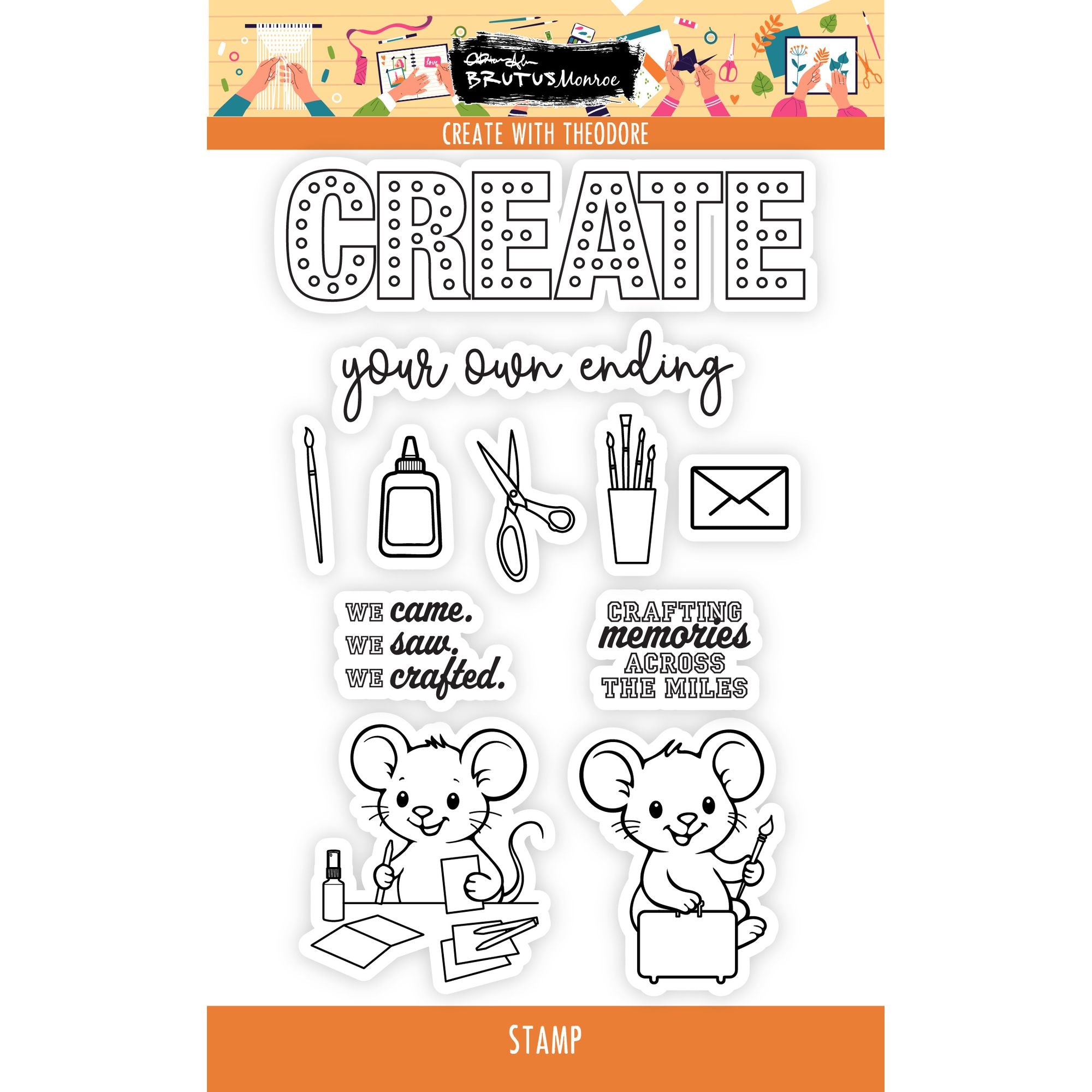 Brutus Monroe Create with Theodore Clear Stamps bru6053