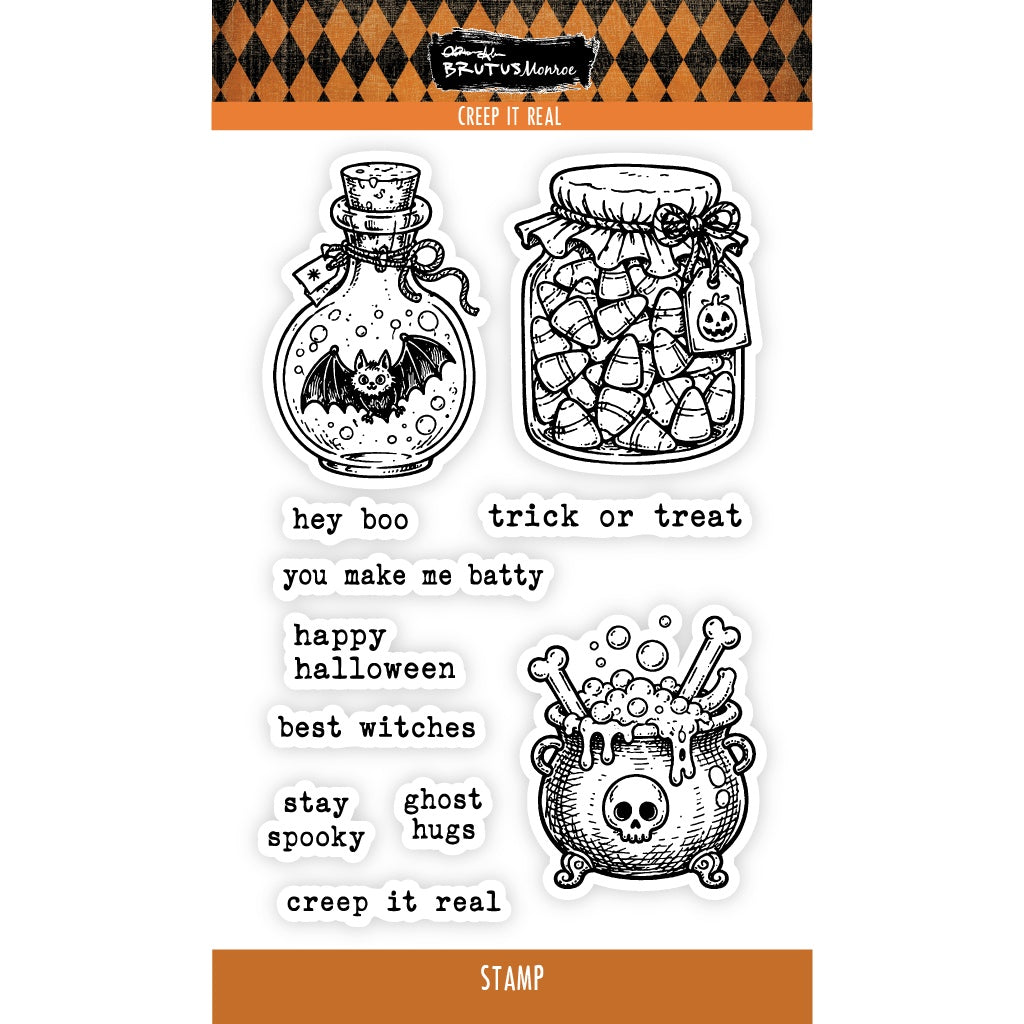 Brutus Monroe Creep it Real Clear Stamp Set bru1689