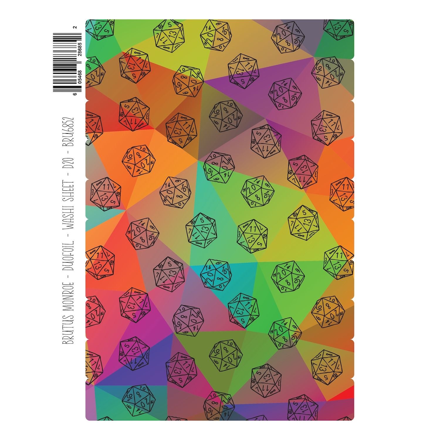 Brutus Monroe D20 DuoFoil Washi Sheets bru6852