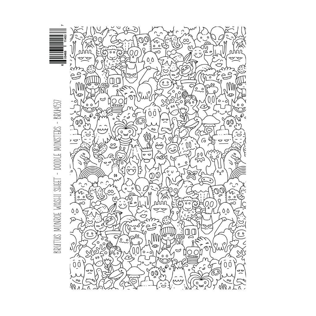 Brutus Monroe Doodle Monsters Washi Sheets bru4537