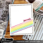 Brutus Monroe Dotted Shapes A2 Stencil bru1240 rainbow hearts you're amazing card