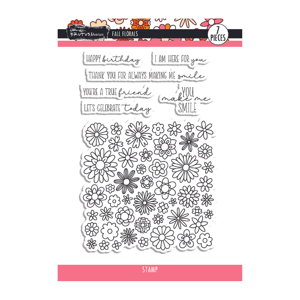 Brutus Monroe Fall Florals Clear Stamp Set bru7830
