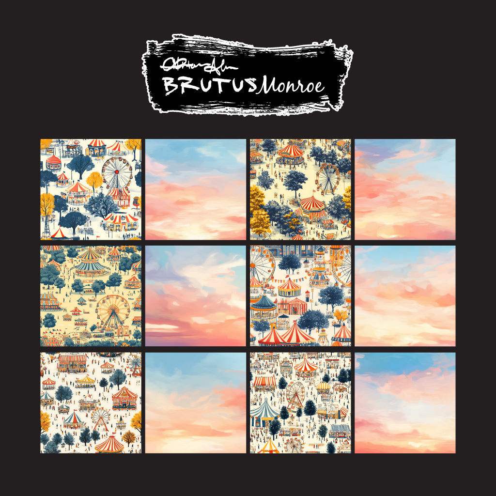 Brutus Monroe Festival Skies 6x6 Paper Pad bru3877-2 cardstock
