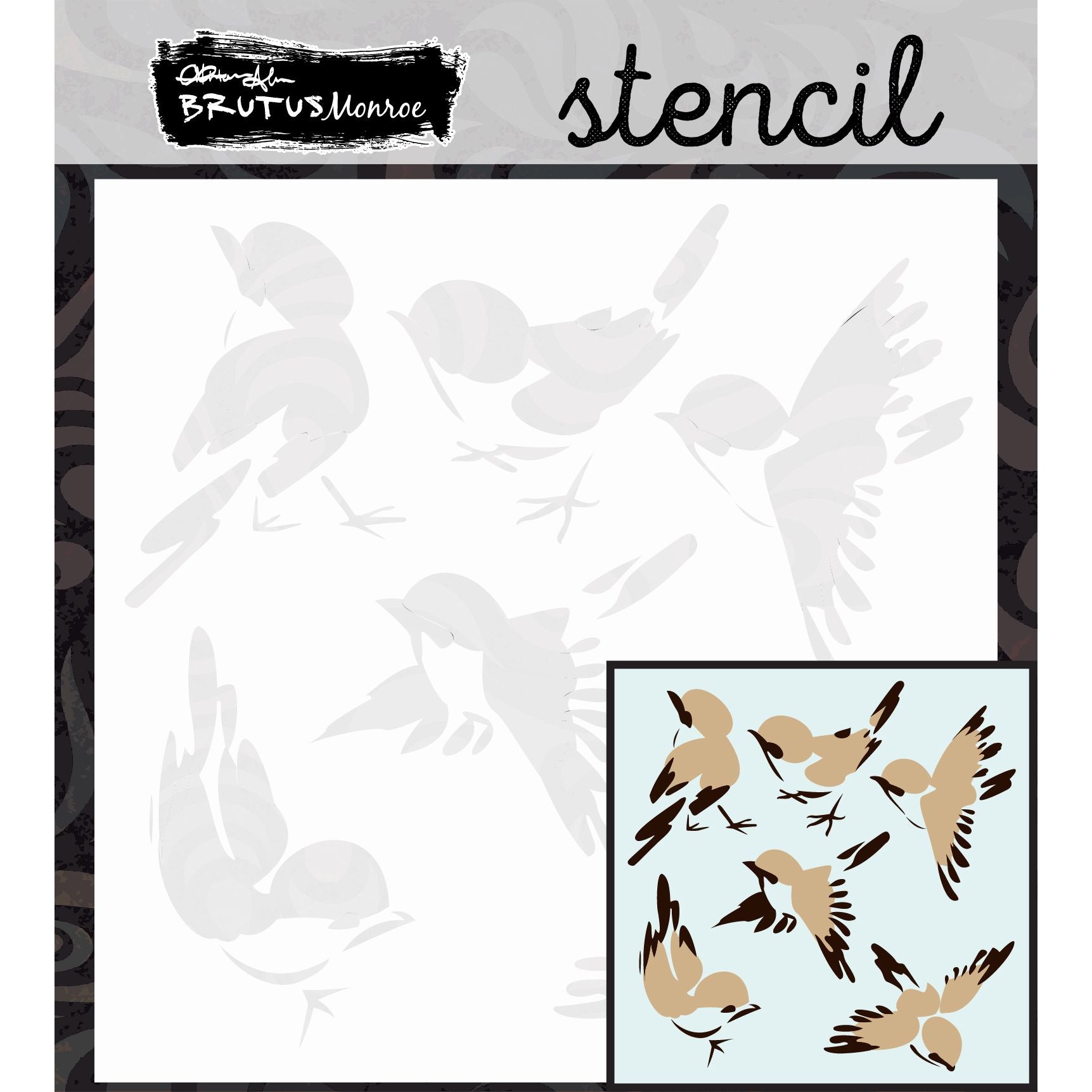 Brutus Monroe Flight Pattern Mixed Media Layering Stencils bru5444-2 flight