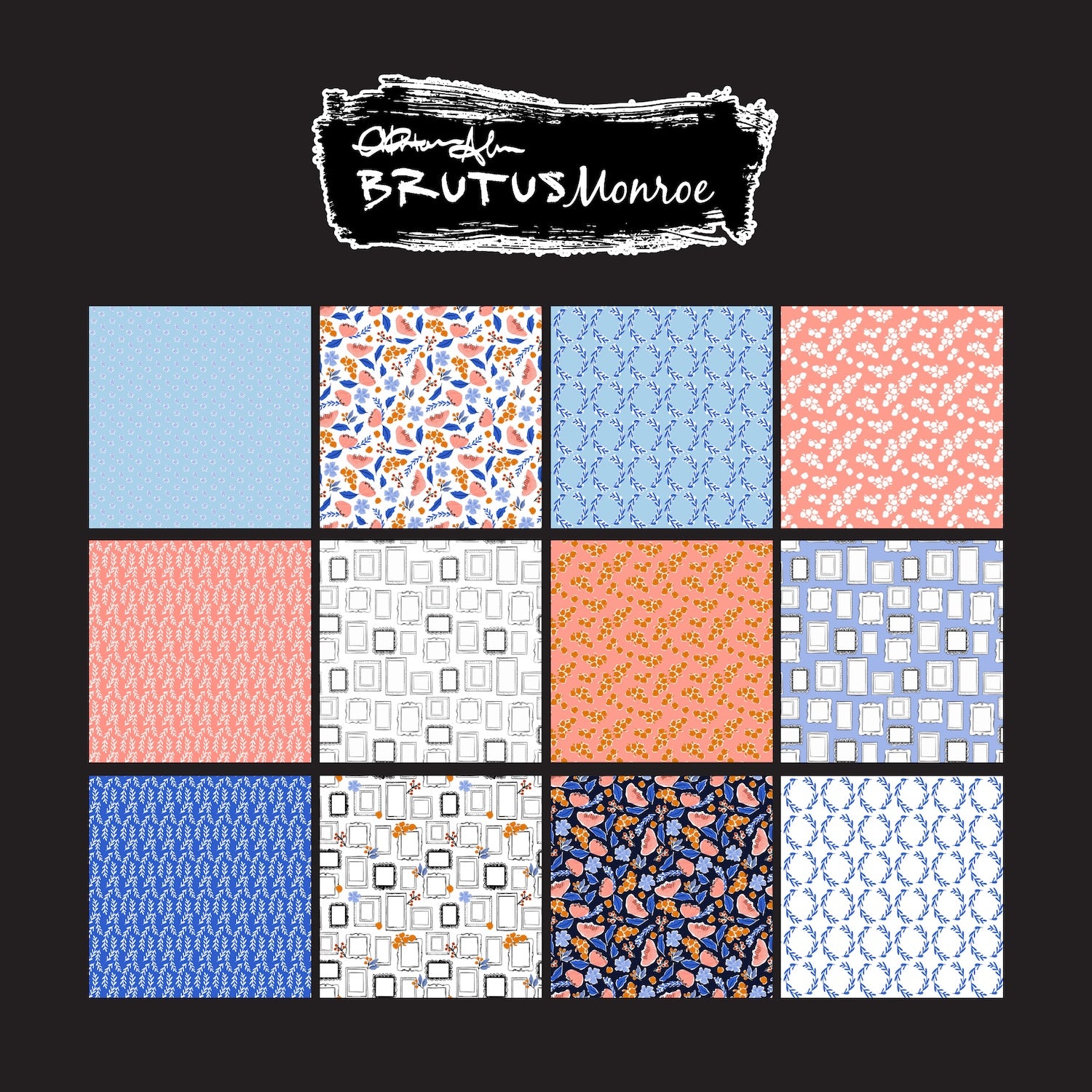 Brutus Monroe Framed Florals 6x6 Paper Pad bru1785 all images