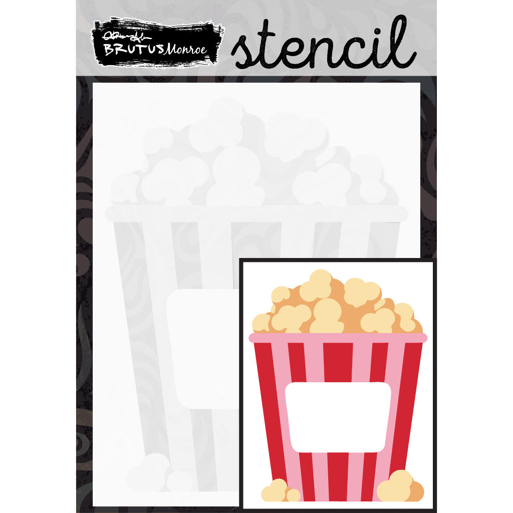Brutus Monroe Fresh Popcorn A2 Layering Stencils bru6100-2
