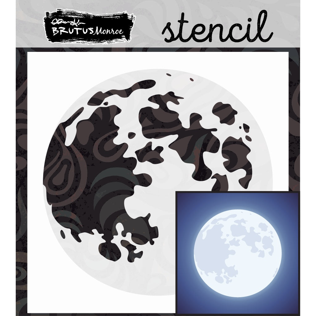Brutus Monroe Full Moon 6x6 Layering Stencils bru4841-2