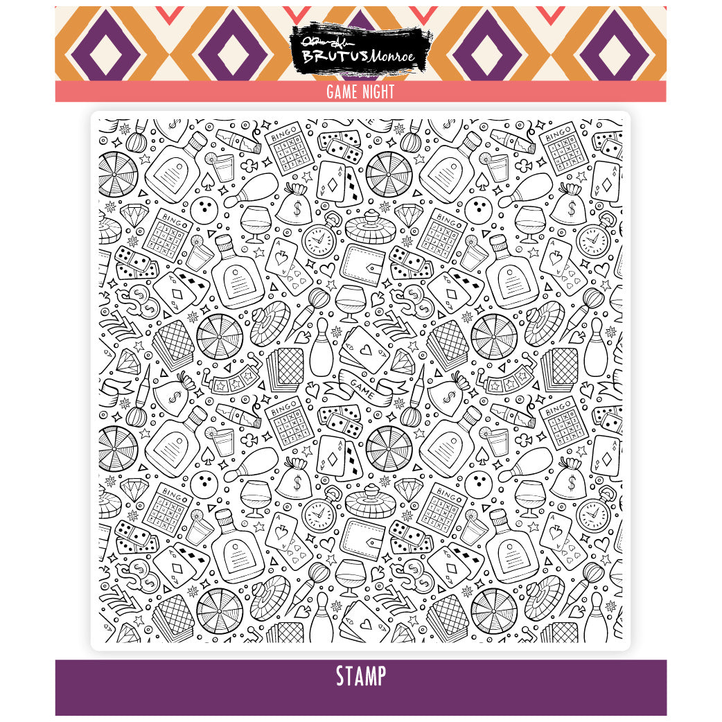 Brutus Monroe Game Night Clear Stamp bru3765