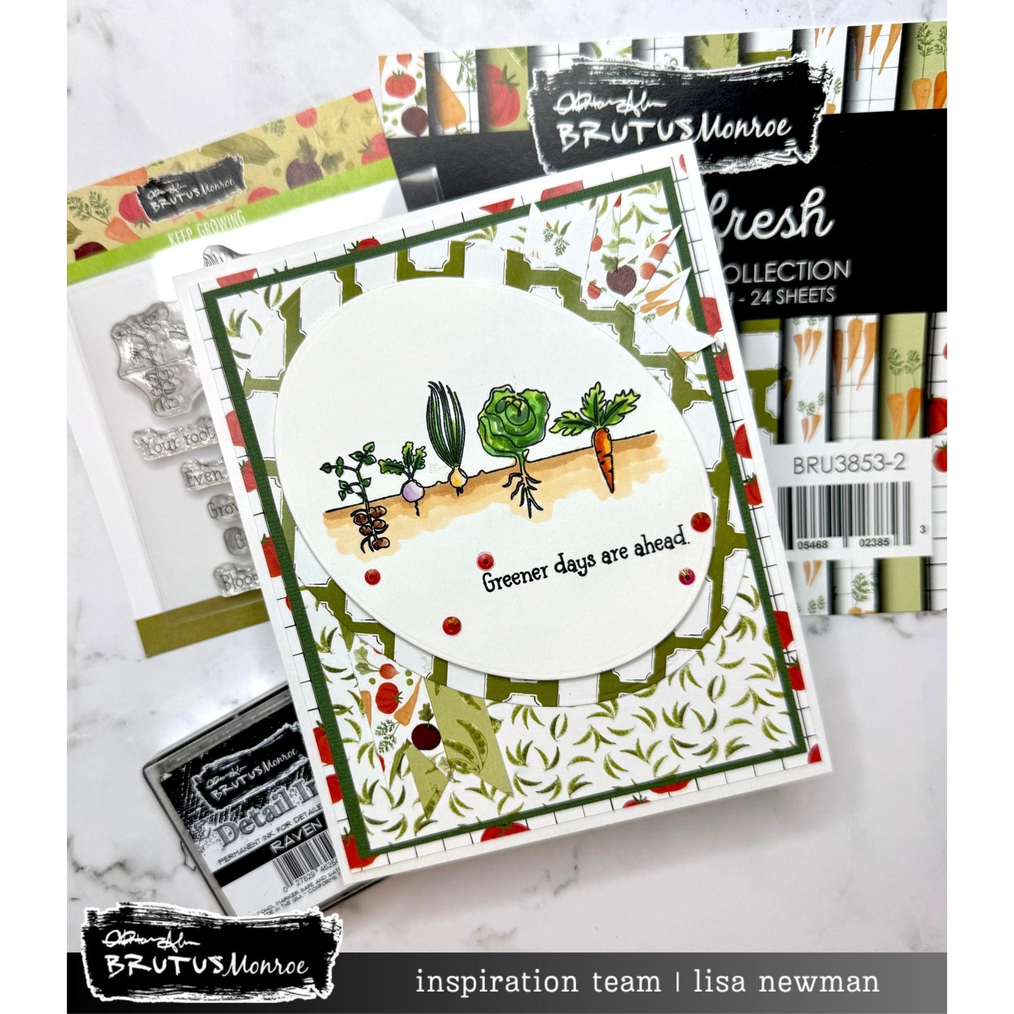 Brutus Monroe Garden Fresh 6x6 Paper Pad bru3853-2 vegetables
