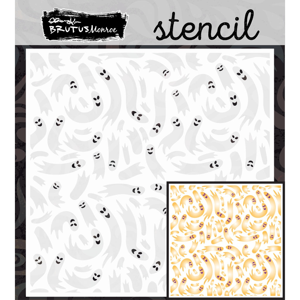 Brutus Monroe Ghosts of Plenty 6x6 Layering Stencils bru5648-3