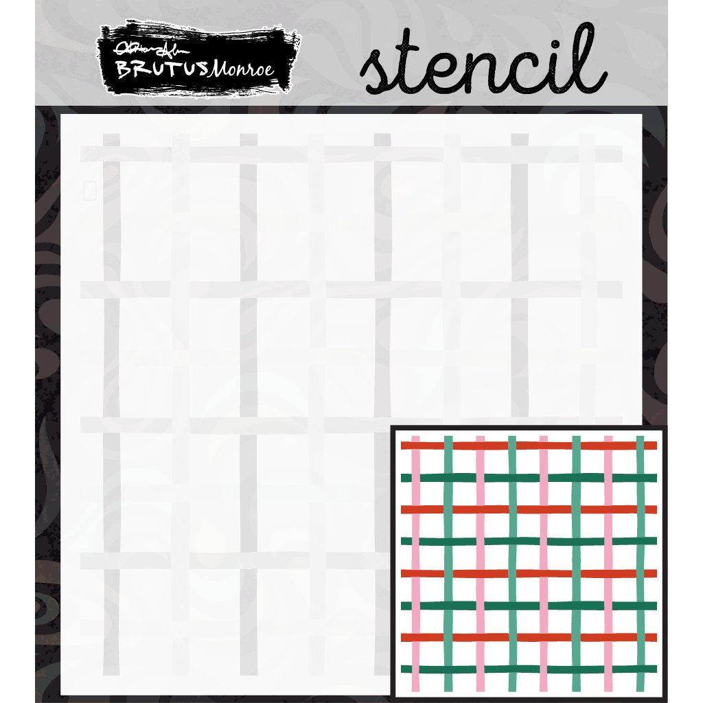 Brutus Monroe Gift Wrap Layering 6x6 Stencils bru3005