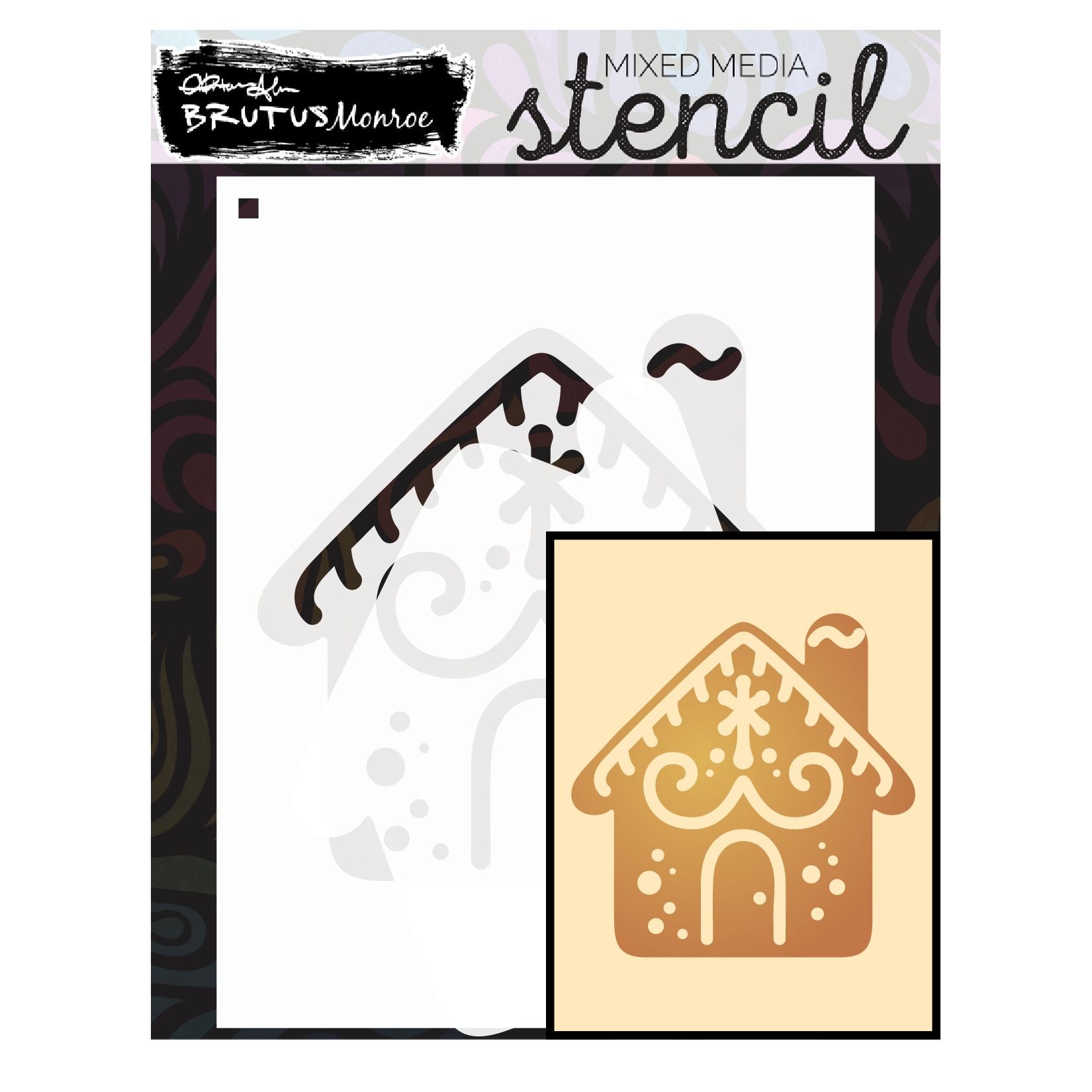 Brutus Monroe Gingerbread House A2 Layering Stencils bru1866