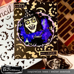 Brutus Monroe Glow in the Dark 6x6 Stencil bru8892 walter zemrock happy halloween witch card