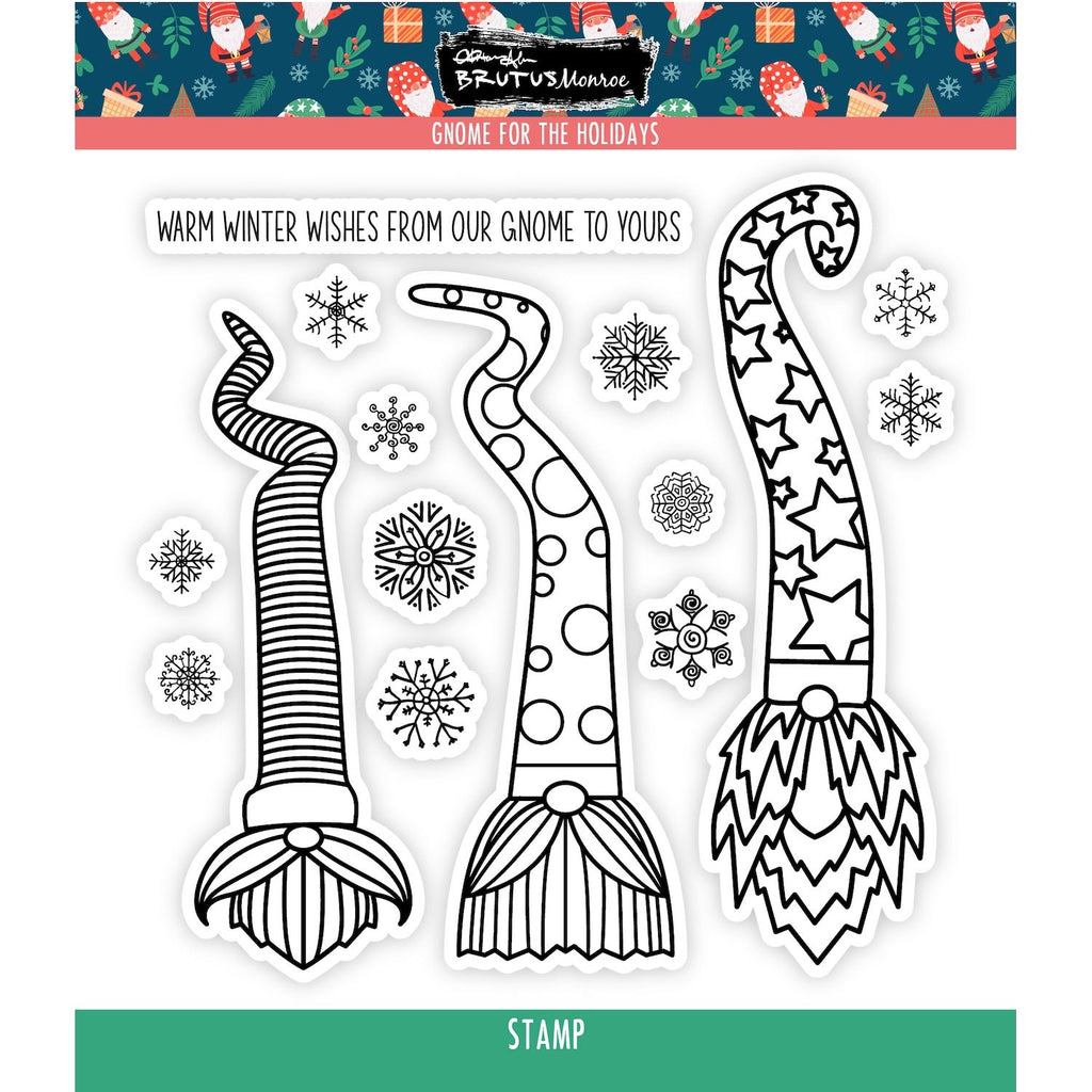 Brutus Monroe Gnome For the Holidays Clear Stamps bru5610
