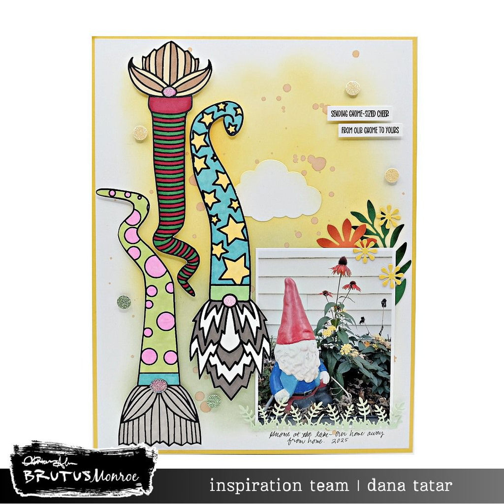 Brutus Monroe Gnome For the Holidays Clear Stamps bru5610 gnome
