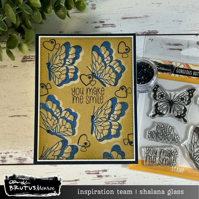 Brutus Monroe Gorgeous Butterflies Clear Stamps bru2194
 butterfly