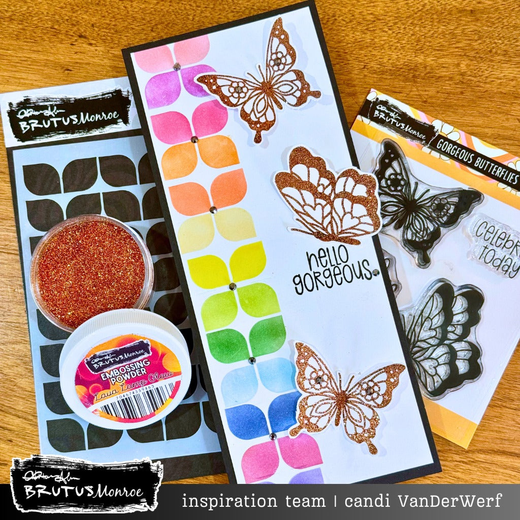 Brutus Monroe Gorgeous Butterflies Clear Stamps bru2194 gorgeous