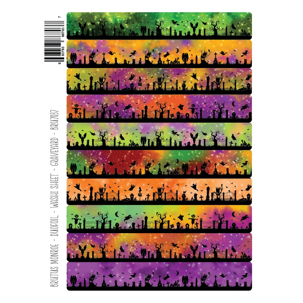 Brutus Monroe Graveyard DuoFoil Washi Sheets bru7037