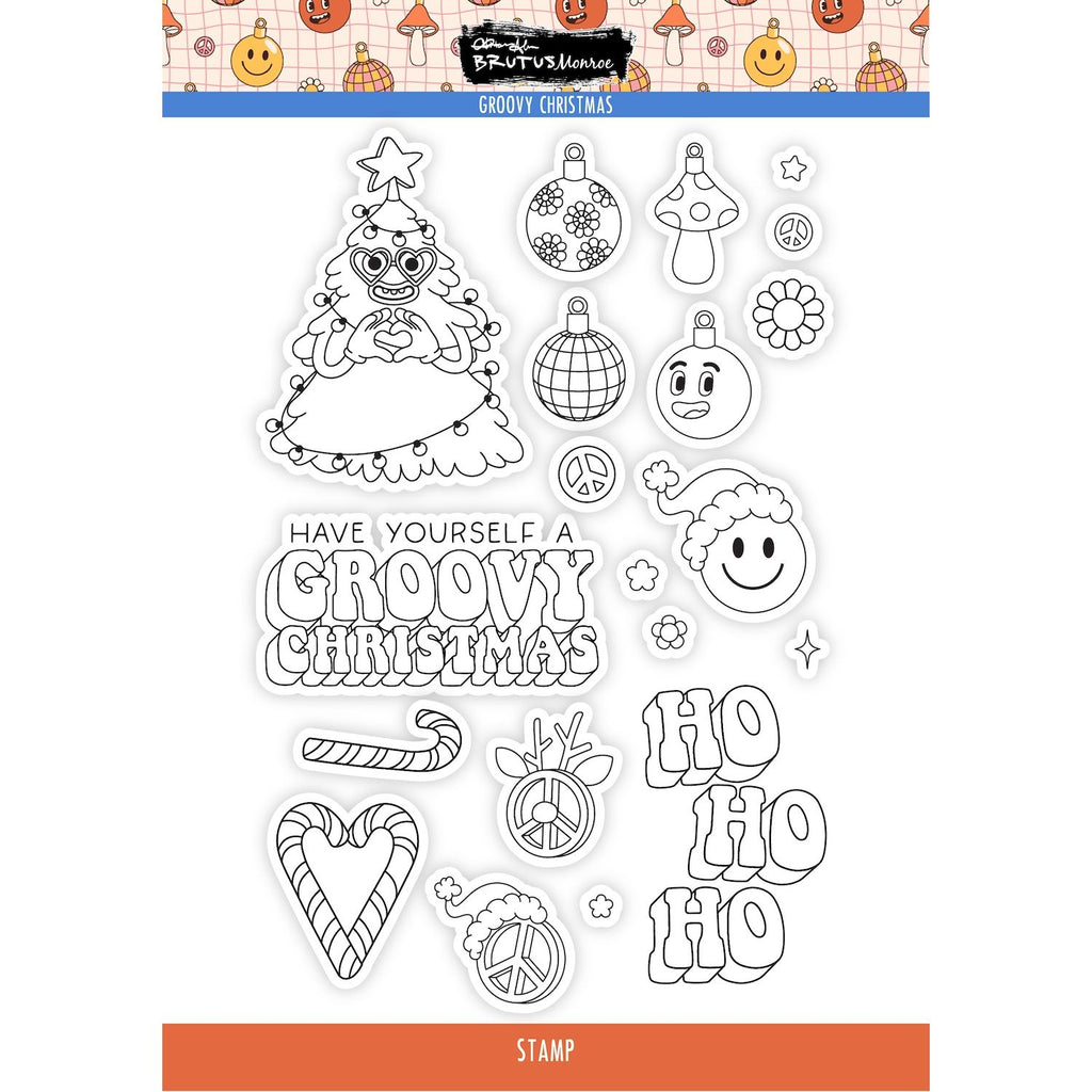 Brutus Monroe Groovy Christmas Clear Stamps bru5711
