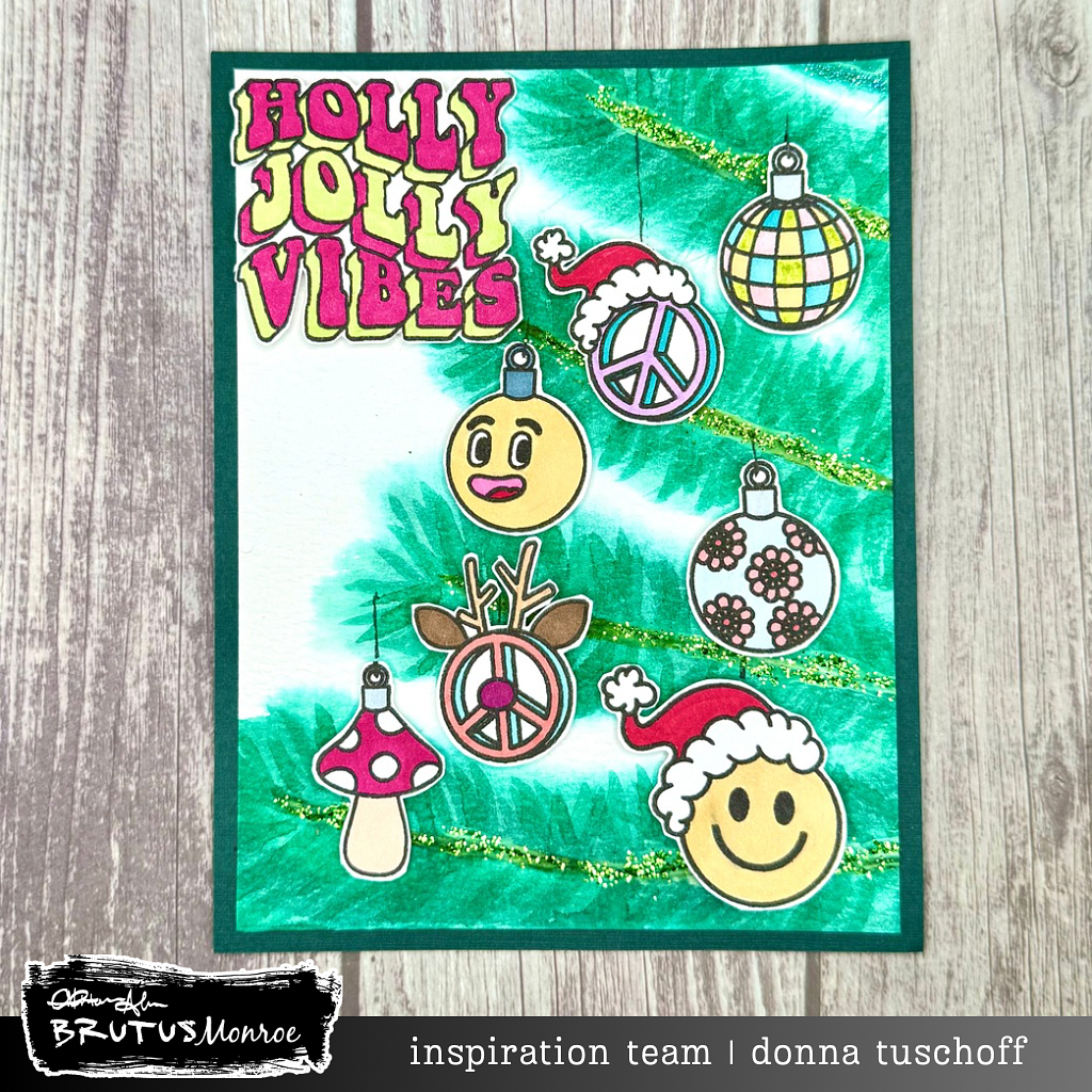 Brutus Monroe Groovy Christmas Clear Stamps bru5711 ornaments