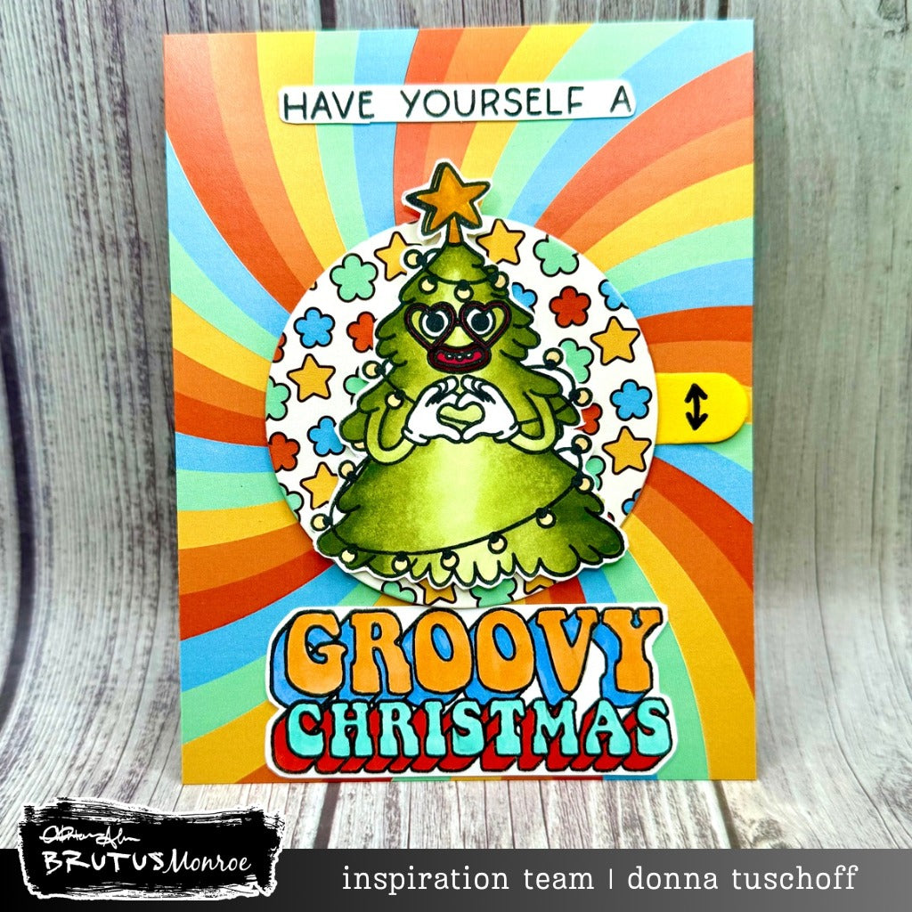 Brutus Monroe Groovy Christmas Clear Stamps bru5711 tree