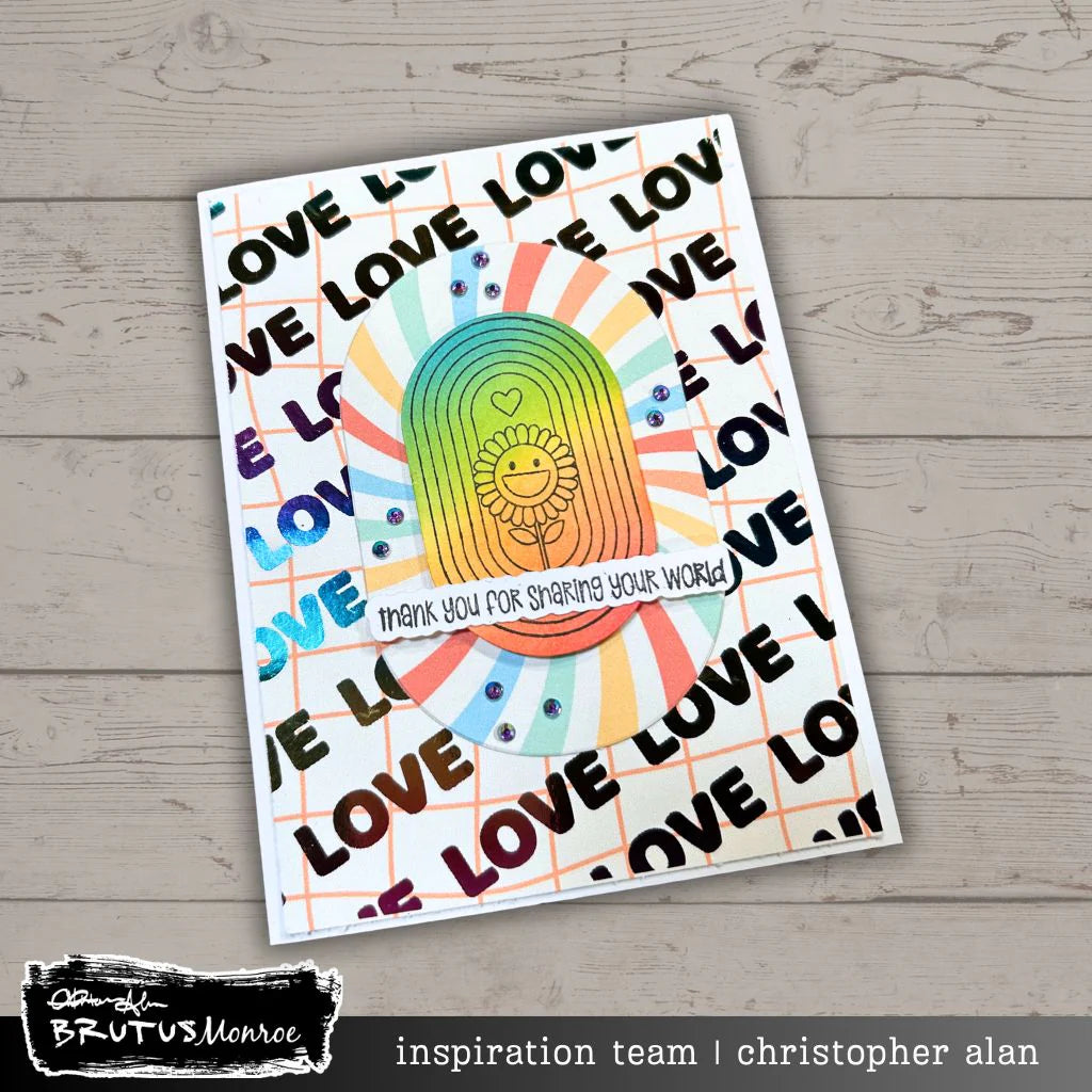Brutus Monroe Groovy DuoFoil Sheets bru2373 flower