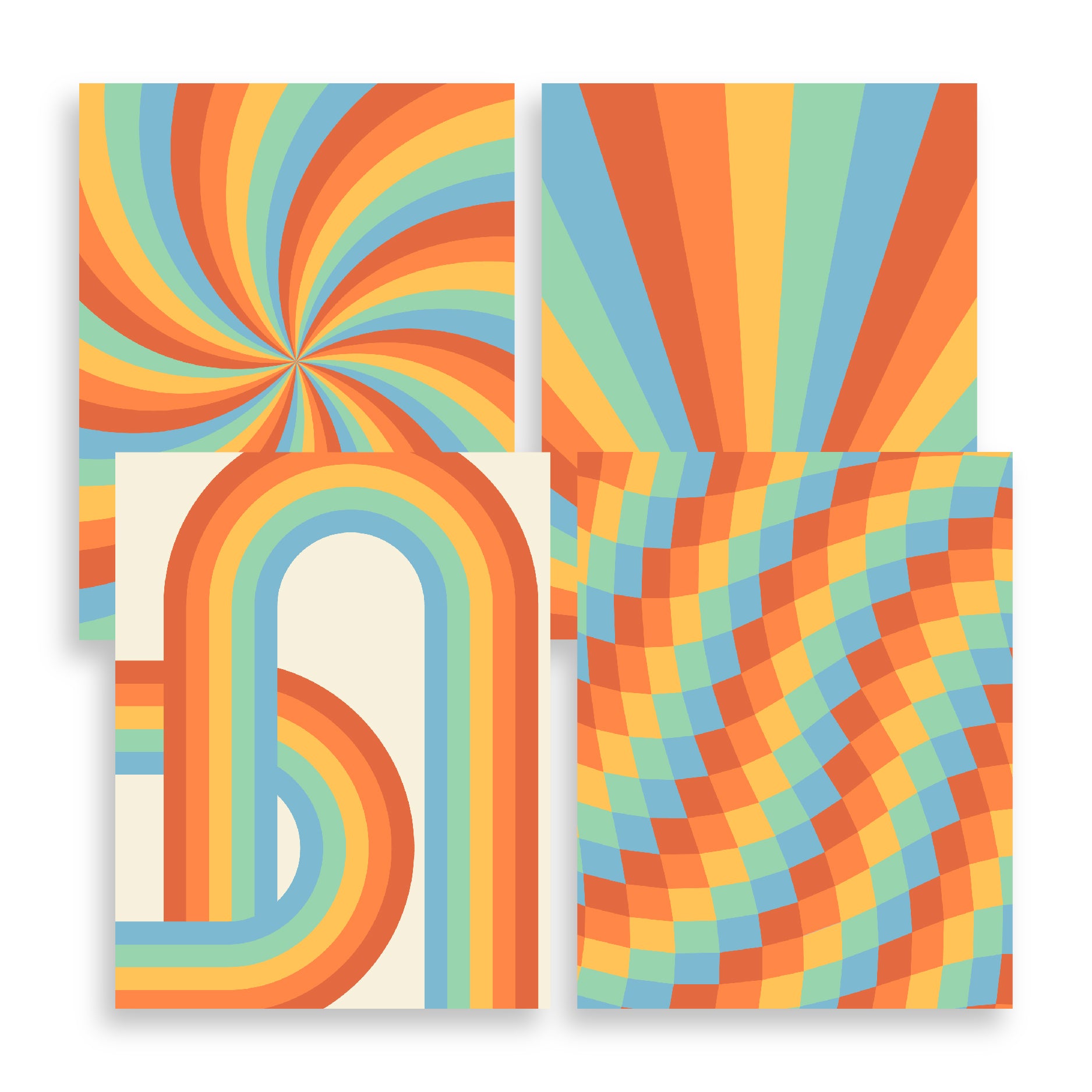 Brutus Monroe Groovy Rainbows Card Panels bru9360