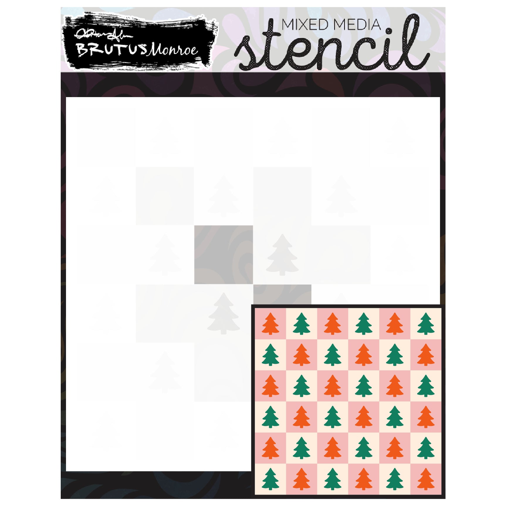Brutus Monroe Groovy Trees Layering Stencils bru4951
