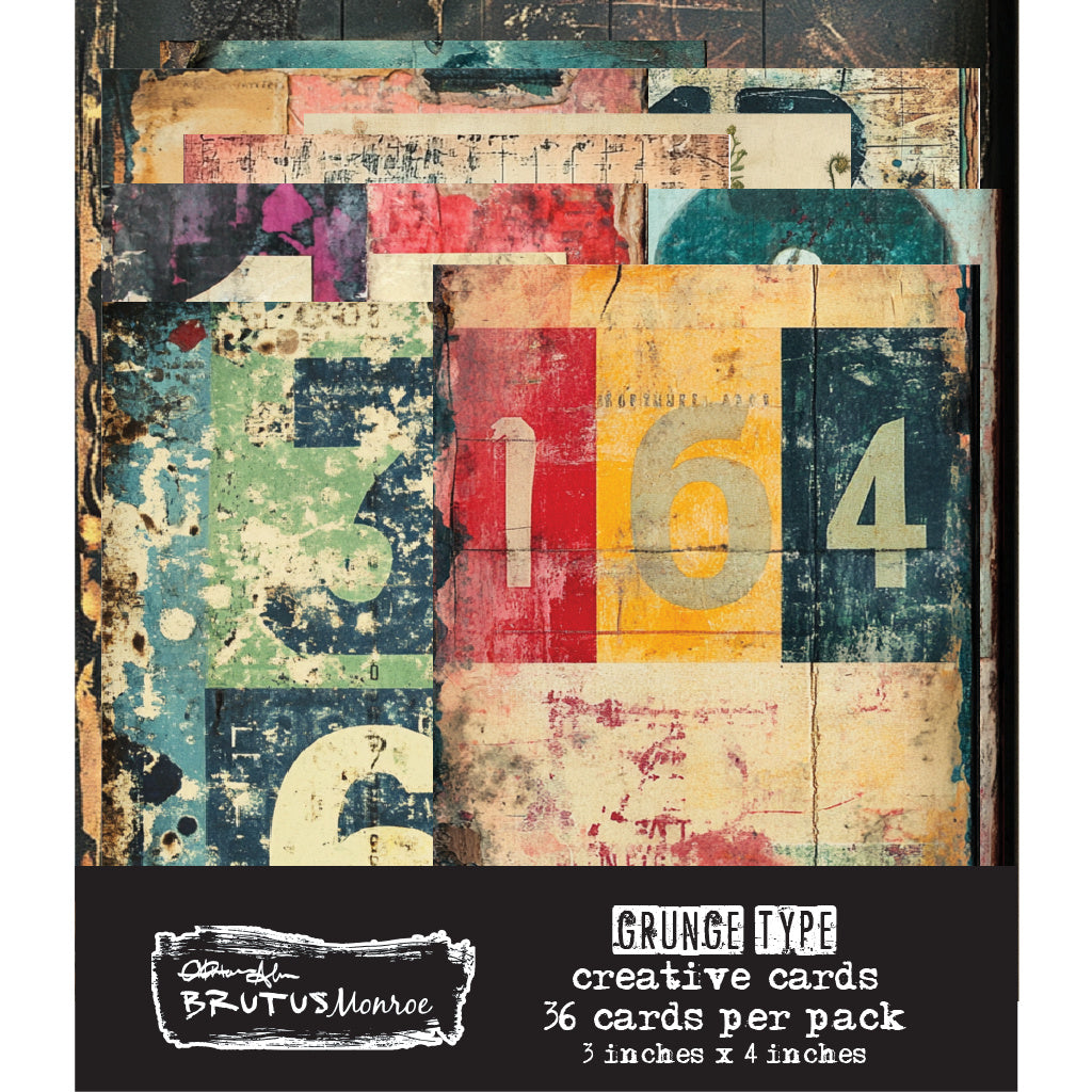 Brutus Monroe Grunge Type Creative Cards bru3416-3