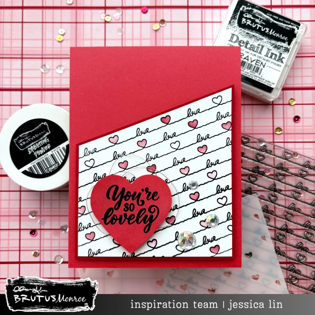 Brutus Monroe Handwritten Love Clear Stamp Set bru5204 so lovely