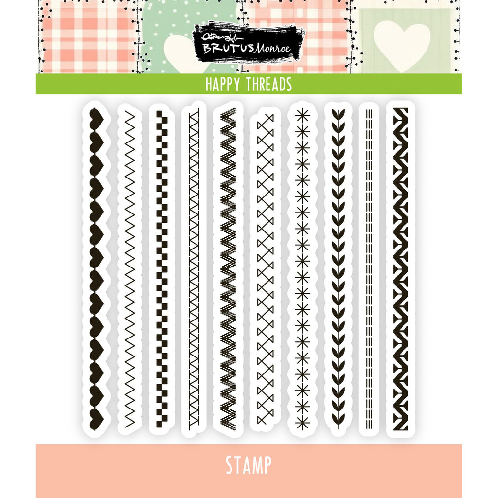 Brutus Monroe Happy Threads Clear Stamps bru4907