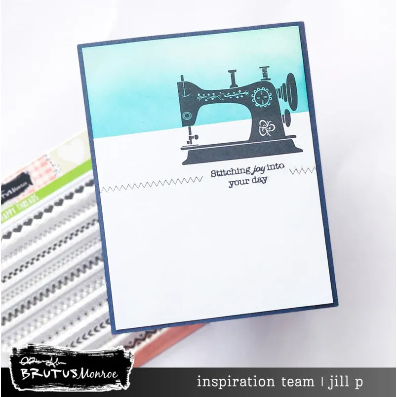 Brutus Monroe Happy Threads Clear Stamps bru4907 sewing