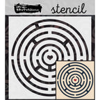 Brutus Monroe Heart Maze Mixed Media Stencil bru7431
