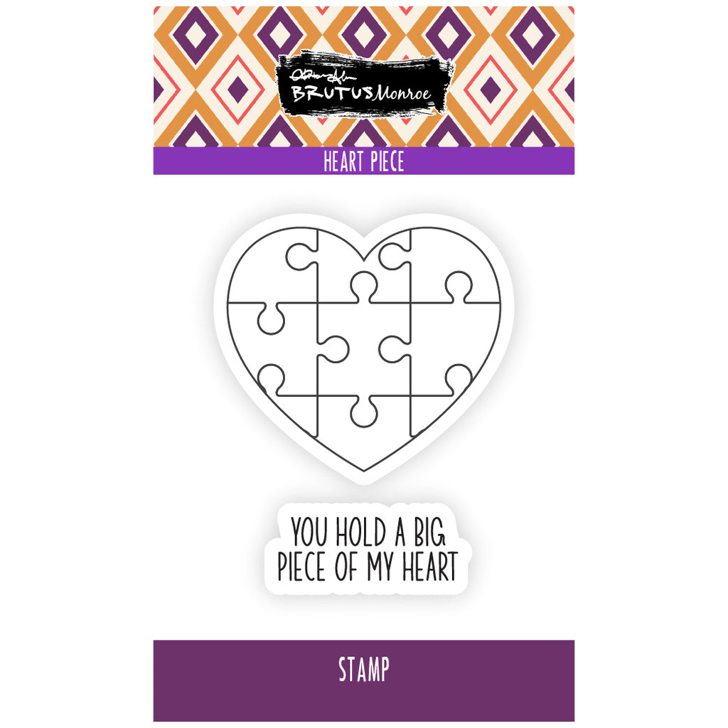 Brutus Monroe Heart Piece Clear Stamp Set bru6968