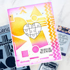 Brutus Monroe Heart Piece Clear Stamp Set bru6968 puzzle