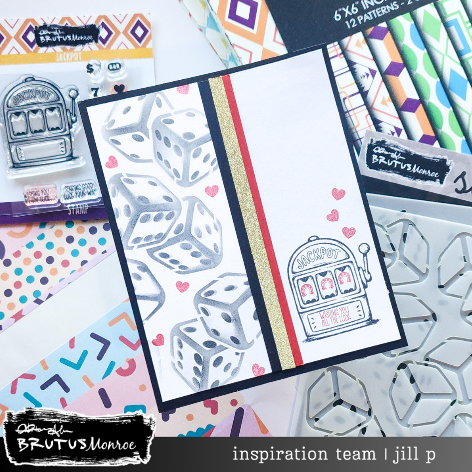 Brutus Monroe High Roller A2 Layering Stencils bru9670 dice