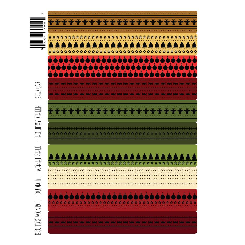 Brutus Monroe Holiday Cheer DuoFoil Washi Sheets bru4069